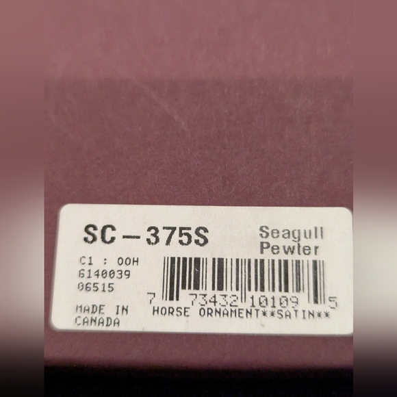 Seagull Pewter, Horse wreath ornament. Satin finish. Gift boxed. NIB - Picture 5 of 7